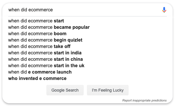 when did ecommerce start